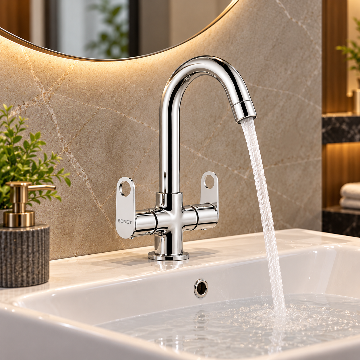 Sonet TOYO-110405, center hole basin mixer (view 2)